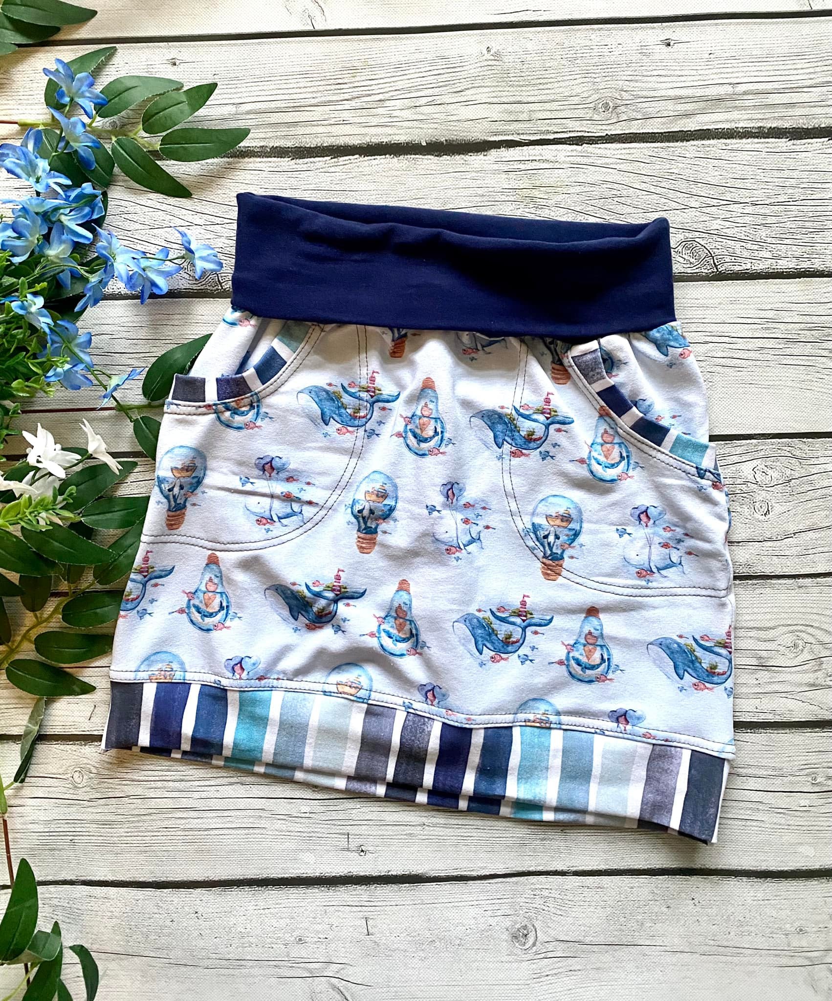 Whales & Sea Life Cozy Pocket Skirt