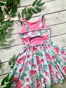Watermelon Summer Twirl Dress